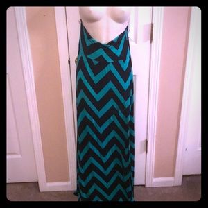 Beautiful patterned and turquoise maxi skirt